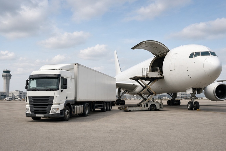 Illustration of cargo weight and volume measurement for freight costing